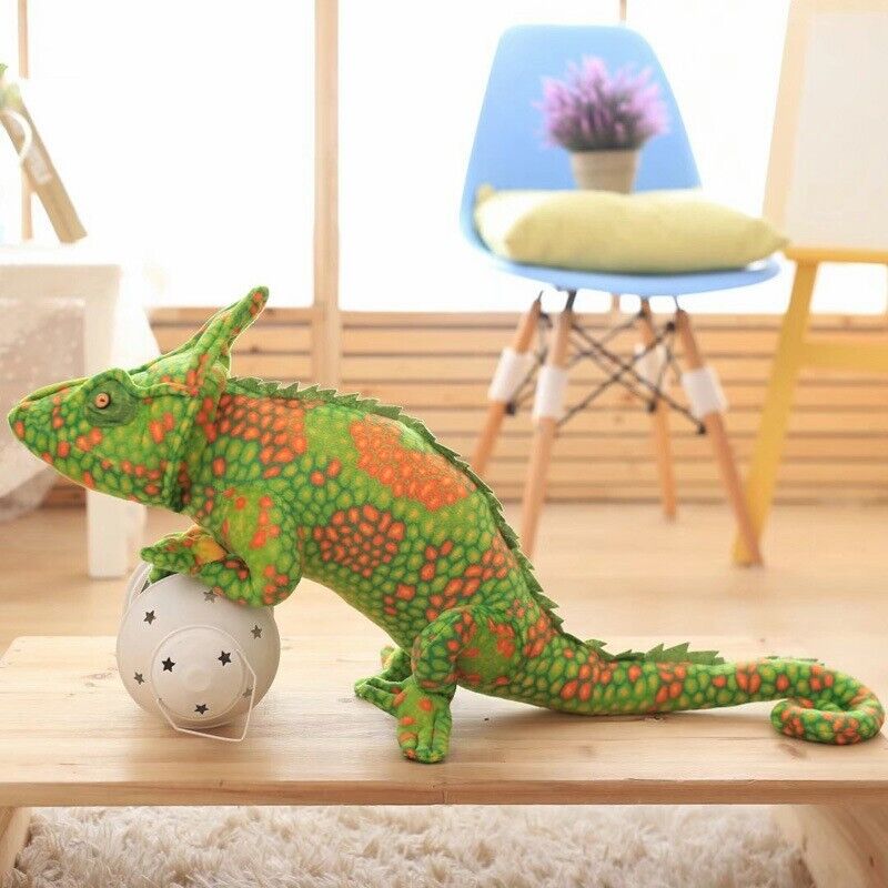 Simulation Soft Stuffed Animal chameleon plush cute lizard doll kid toys  80cm | eBay