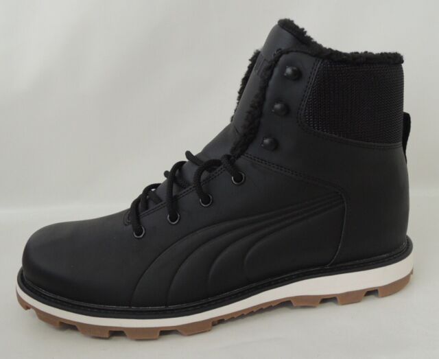 NEU Puma Desierto Fun L Größe 38,5 Winter Boots Leder Schuhe 364300-01 BLACK