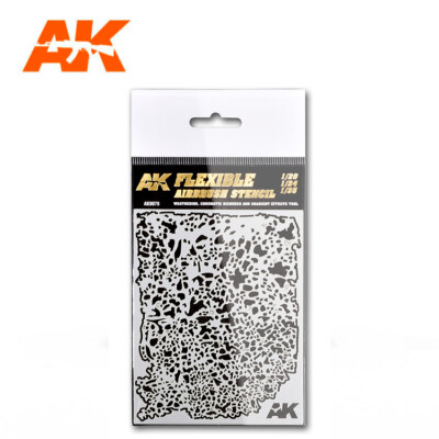 AK-Interactive Flexible Airbrush Stencil for 1/20, 1/24, 1/35 Scale Models