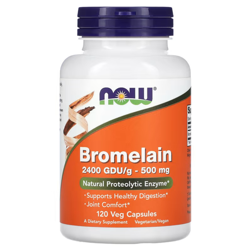 Now Foods Bromelain 2400 GDU/g - 500 mg 120 Veg Capsule Joint Comfort Digestion - Picture 5 of 5