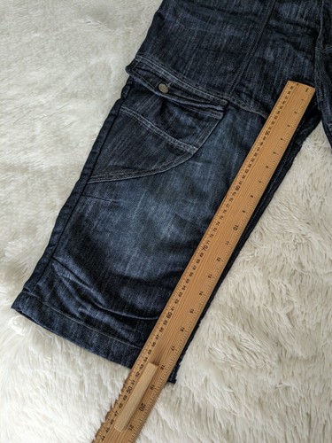 No Fear Skater Shorts Mens XXL Blue Denim Cargo Pockets Long Shorts 2XL - Picture 3 of 15