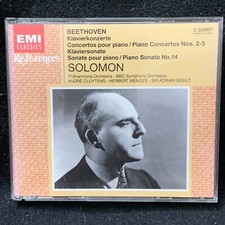 BEETHOVEN Piano Concertos 2-5 Sonata 14 - SOLOMON piano - EMI 2CD BOX