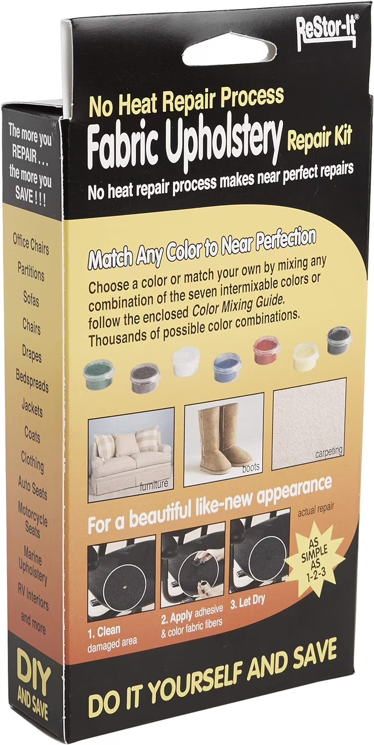 DIY Fabric Upholstery Repair Kit Car Seat Burns Holes Carpet Cuts Reaps