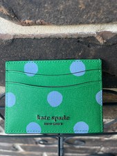 NWT Kate Spade Cardholder Card Case Wallet Sunshine Dot Candy Grass green