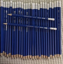 Lot of 30 Staedtler Pre Sharpened Pencils 132 46 HB 2 Mostly new!