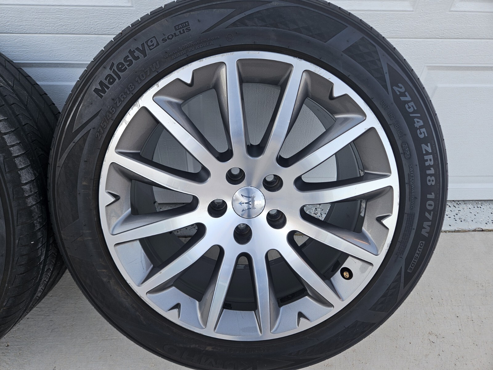 Original Maserati 18" OEM Wheels Rims Quattroporte Ghibli 2014+ Staggered