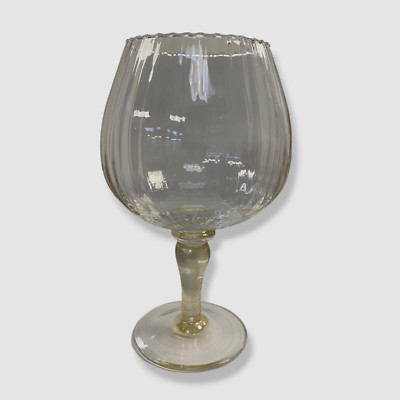 $85 William D Scott Light Gold Clear Italian Crystal Brandy Snifter