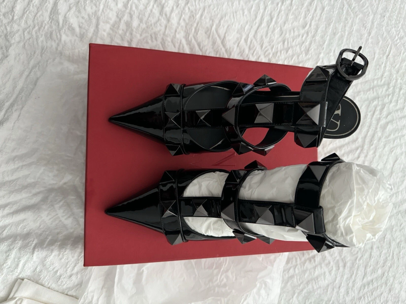 Valentino — Valentino Black Patent  Rockstar New In Box  Size 40