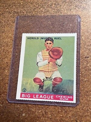 1977 Dover Publications Goudey Big League Gum Reprint # 18 Herold Muddy Ruel