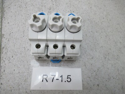 2 X Wöhner Sicherungssockel 63A 400VAC VDE 0636 3Pol mit 3XSchmelzsicherung 16A