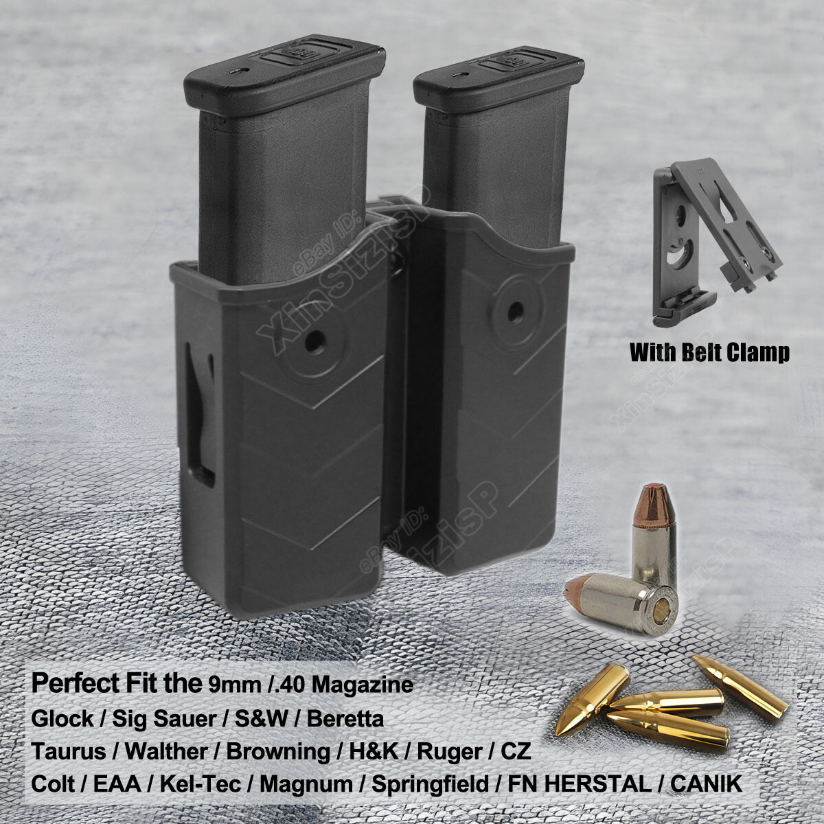 Double Magazine Holster Fit Beretta 92X APX A1 M9A4 Glock 17 19 26 22 34 Holster-image