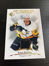 2021 22 UD SP Authentics Radim Zohorna Relic Memorabilia  Rookie Card