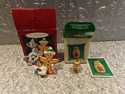 Hallmark Keepsake Caring Doctor & Cookies, Anyone Christmas Ornaments MIB 94 04