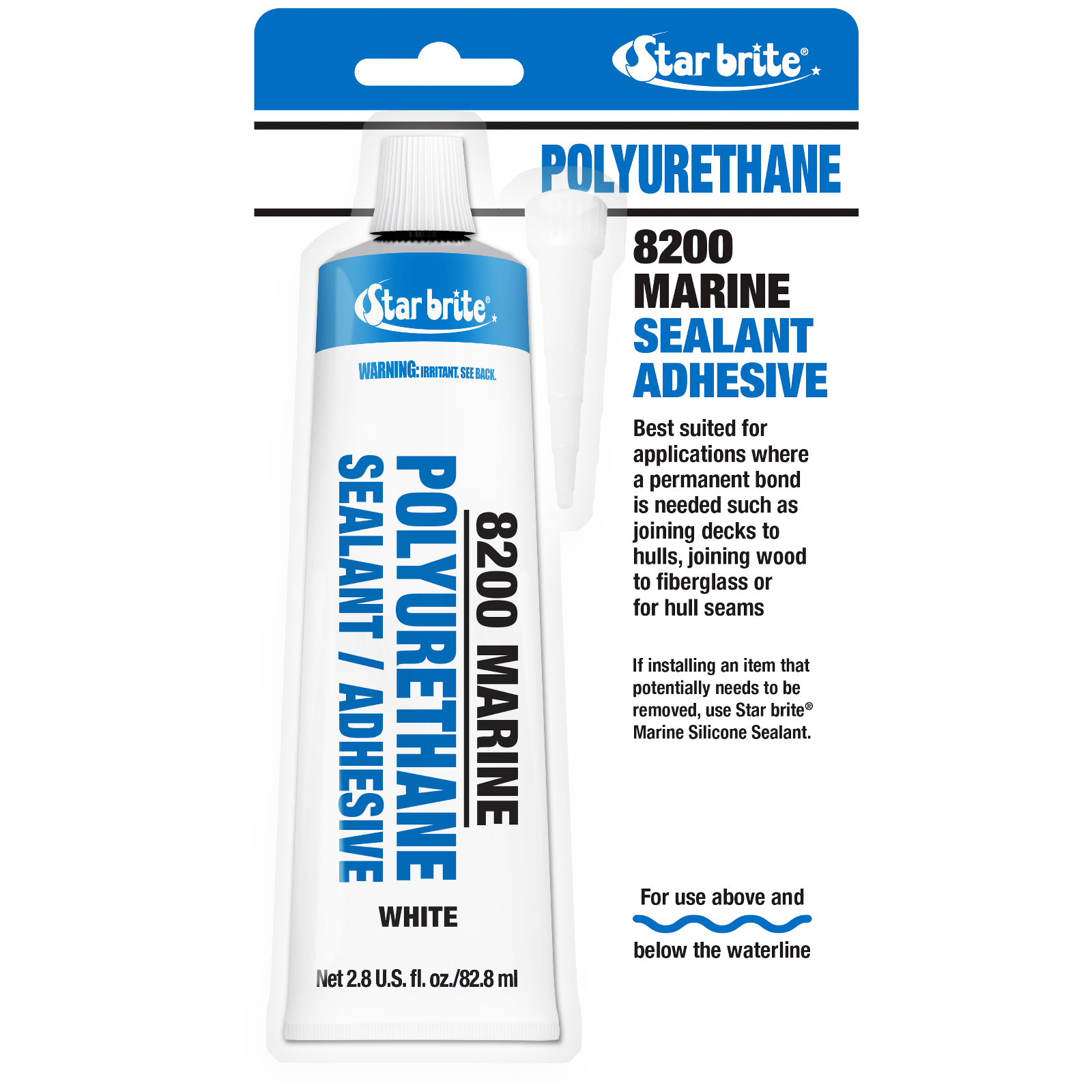 Star Brite 8200 MARINE POLYURETHANE SEALANT ADHESIVE White Permanent 2.