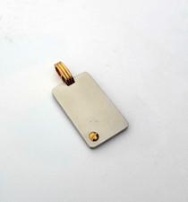 PLAQUE Charles Jourdan bicolore en acier brossé, neuve