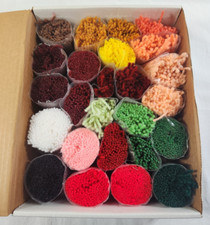 Lot of Yarn J  P Coats Latch Hook Rug Rolls Assorted Mixed Colors