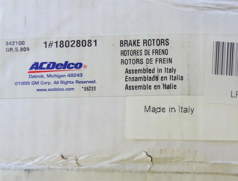 Conjunto de rotor de freno de disco delantero profesional ACDelco 18A481 se adapta a 88-91 BMW 325iX Foto 3 de 3