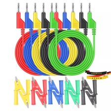 5 Bananenstecker Messkabel Set 5stk Laborkabel Farben 4mm Prüfkabel Messleitung