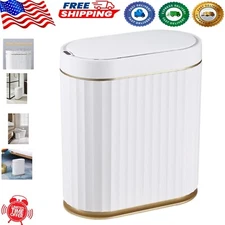 Quiet Close, Slim 2-Gallon Trash Can with Motion Sensor - Perfect for Any Room