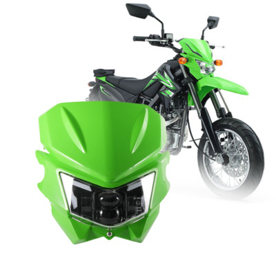 LED Scheinwerfer Komplettset für Kawasaki KMX KL KLE KDX KLR Grün Verkleidung