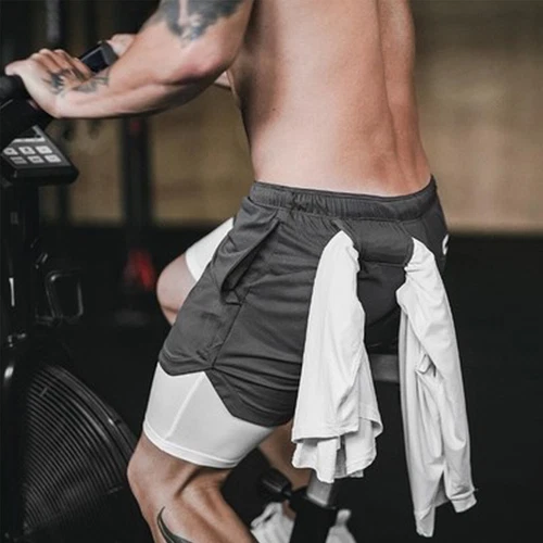 Men's Sports Training Running Bodybuilding Workout Fitness Shorts Gym Pants Run - Picture 15 of 23