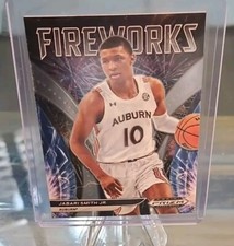 2022 JABARI SMITH JR #d/25 PANINI PRIZM DRAFT PICKS FIREWORKS MOJO SILVER