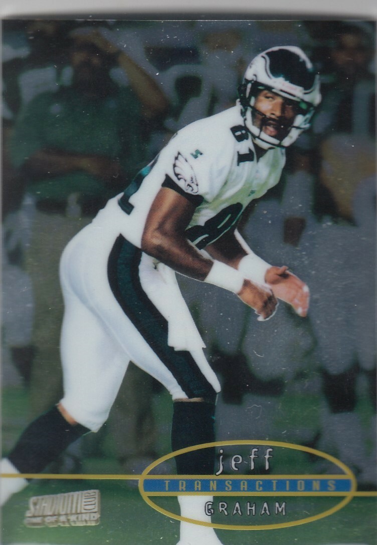 1998 Jeff Graham Stadium Club ONE OF A KIND Foil Parallel /150 - #163 Eagles