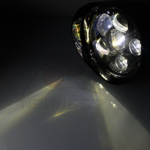 Led 6"Big Bullet Headlight For Harley Sportster Chopper Motorcycle Matte Black - Picture 5 of 6