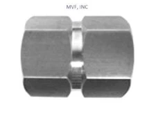 1/4" Female NPTF x 1/4" Female NPTF Hex Coupling 316 Stainless 5000-04-04-SS