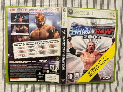 WWE Smackdown vs Raw 2007 Microsoft Xbox 360 FREE REGION CIB English