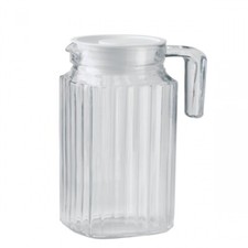 Kühlschrankkrug mit Deckel, 0,5 Liter - Saftkrug Glaskrug Karaffe Milchkrug