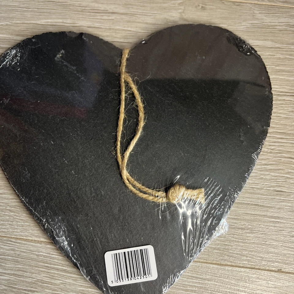 Slate Chalk Blackboard Heart Shape ❤️ Memos & Notes & Home Decor 20cm X 17cm - Image 3 of 4