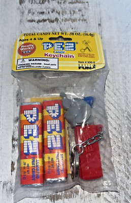 Vintage PEZ Candy Keychain Elephant  Keyring  Circus 1998