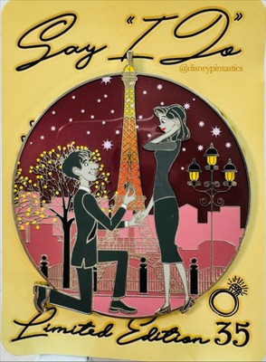 Disney Pin Paperman George Meg Le 35 Say I Do Glows Wdi Fantasy RARE