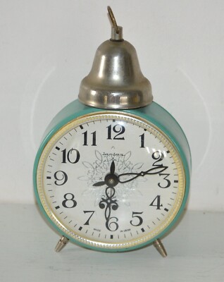 Alter mechanischer Wecker Uhr UdSSR JANTAR 4 Rubine Vintage