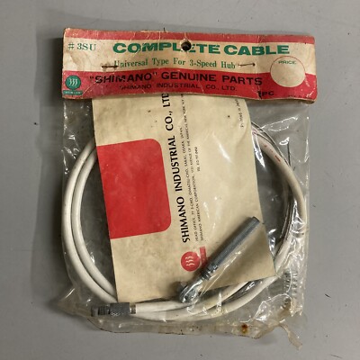 NOS Shimano 333 Shift Cable 3 Speed Stick Shift Twist Grip Universal White 3SU