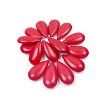 28x15mm Red Turquoise Briolette Teardrop Beads 15 