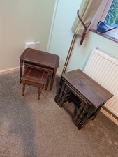 Vintage Antique Nest Of Tables Two Sets Of Three Nesting Coffee Tables