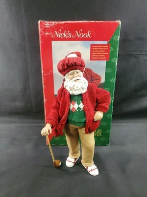 Figure Nick s Nook Possible Dreams 4213 CHRISTMAS SWING Golf Santa With Box **