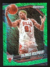 2024-25 Prizm Black Dennis Rodman Legends Green Shimmer FOTL Prizm #3/7 Bulls