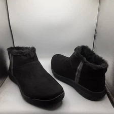 Ryka Amber Bootie Women's 11W Black Faux Fur A126