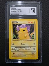 Pikachu 1999 Pokémon Base Set 58/102 CGC Gem Mint 10 Unlimited Common English on eBay