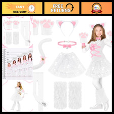 8 Pcs Halloween Cat Costume Accessories for Kids - Fun Dress-Up Set