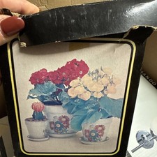 Lata 70. Ceramiczne doniczki Donice na rośliny Vintage zestaw 3 szt. z podstawkami NRD