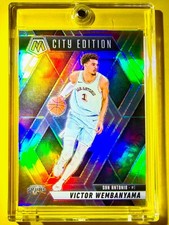Victor Wembanyama RARE SILVER PRIZM CITY EDITION PANINI MOSAIC REFRACTOR - MINT!