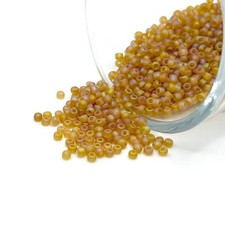 Orange Pearl Frosted 12/0 Glass Seed Beads - US Seller