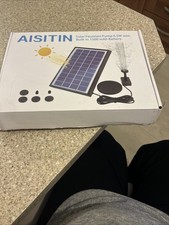 AISITIN 6.5W Solar Fountain Pump with Battery Backup