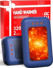 Hand Warmers, Warmers Rechargeable, Reusable 2-Pack in 1 Box, Blue 2Pack 