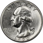 1950-P Washington Quarter BU Uncirculated MS 90% Silver 25c US Coin From OBW