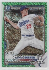 2021 Bowman Chrome Prospects Green Shimmer Refractor 17/99 Clayton Beeter ng3
